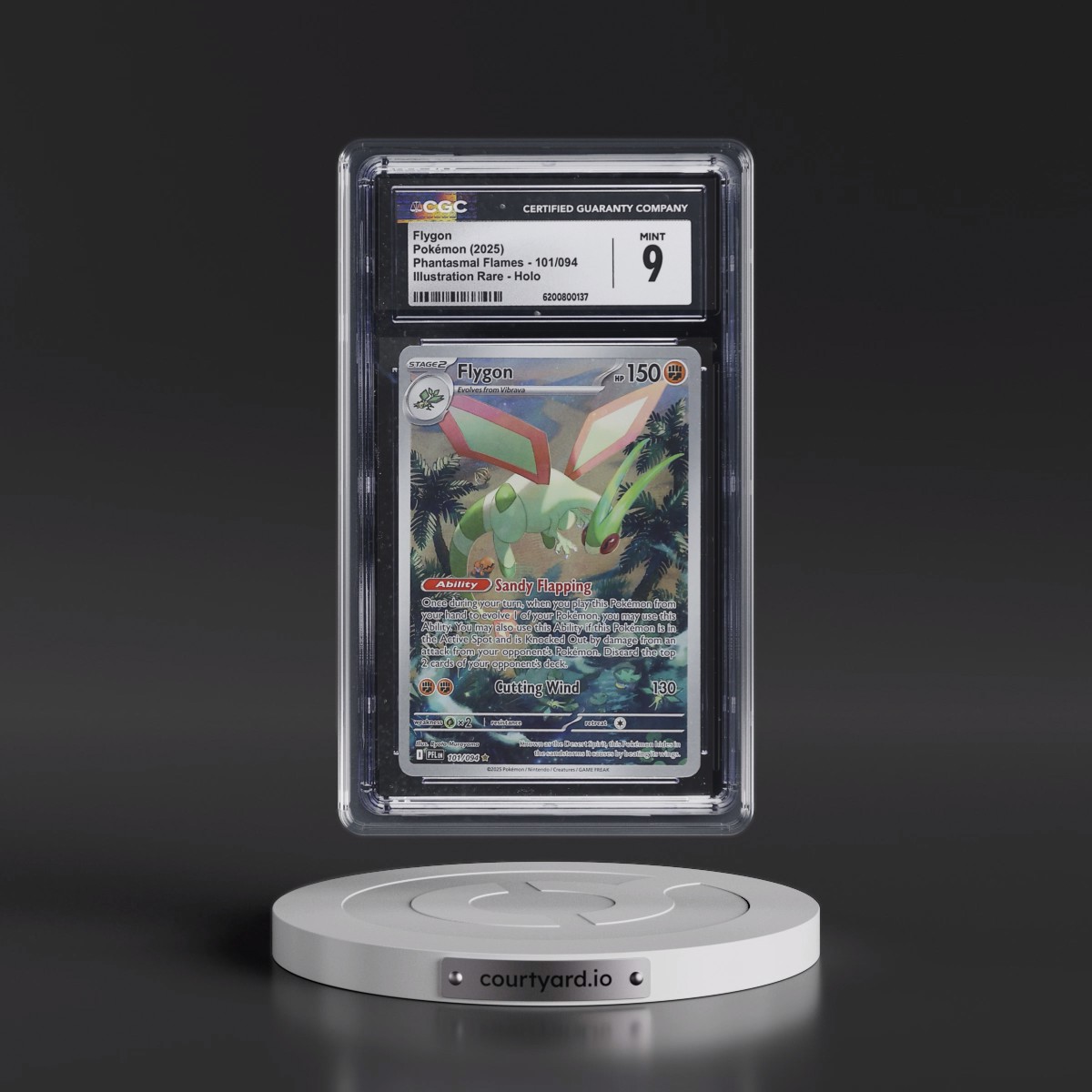 2025 Phantasmal Flames - PFL EN Flygon - Illustration Rare Holo #101/094 CGC 9