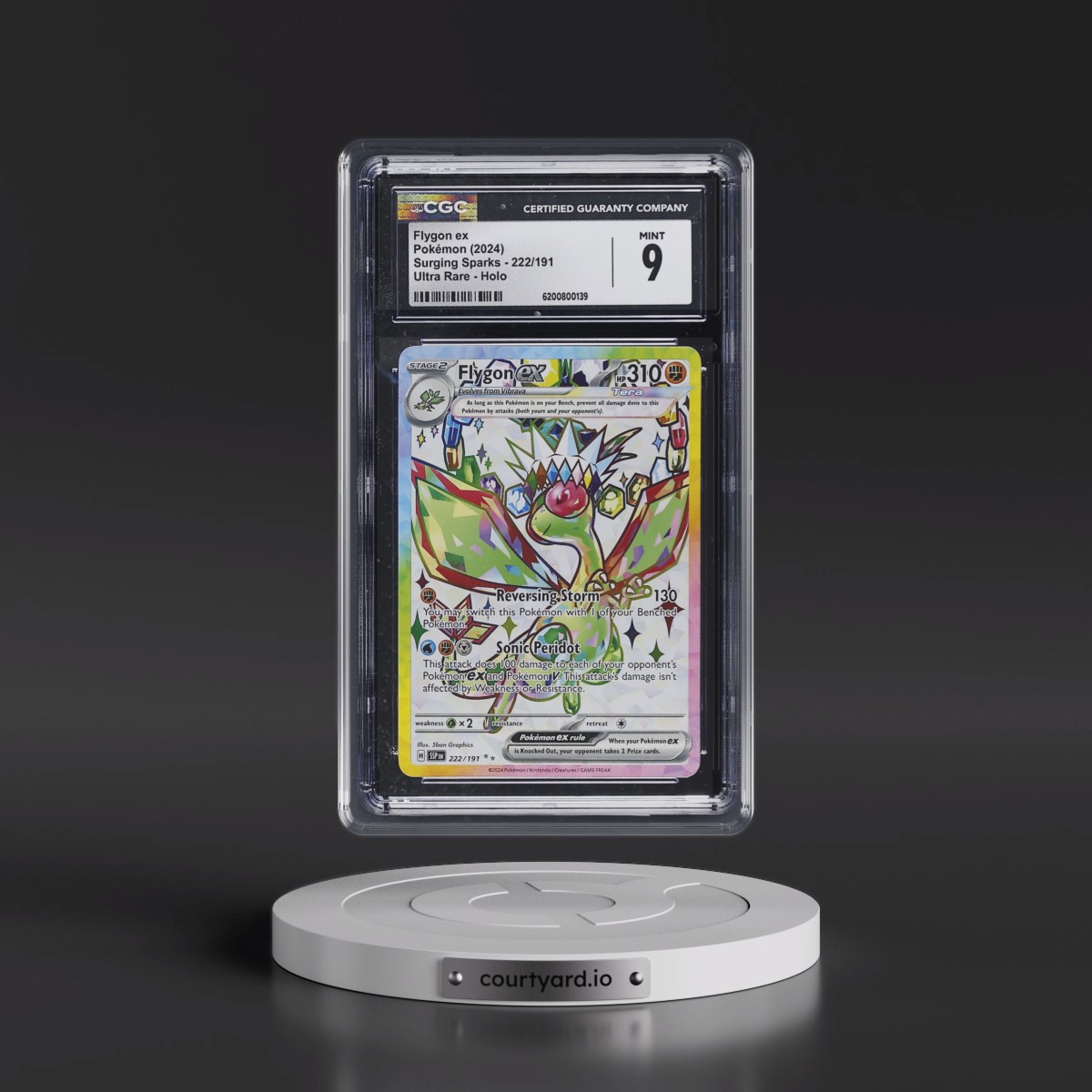 2024 Surging Sparks - SSP EN #222/191 Flygon ex - Ultra Rare Holo (CGC 9 MINT)