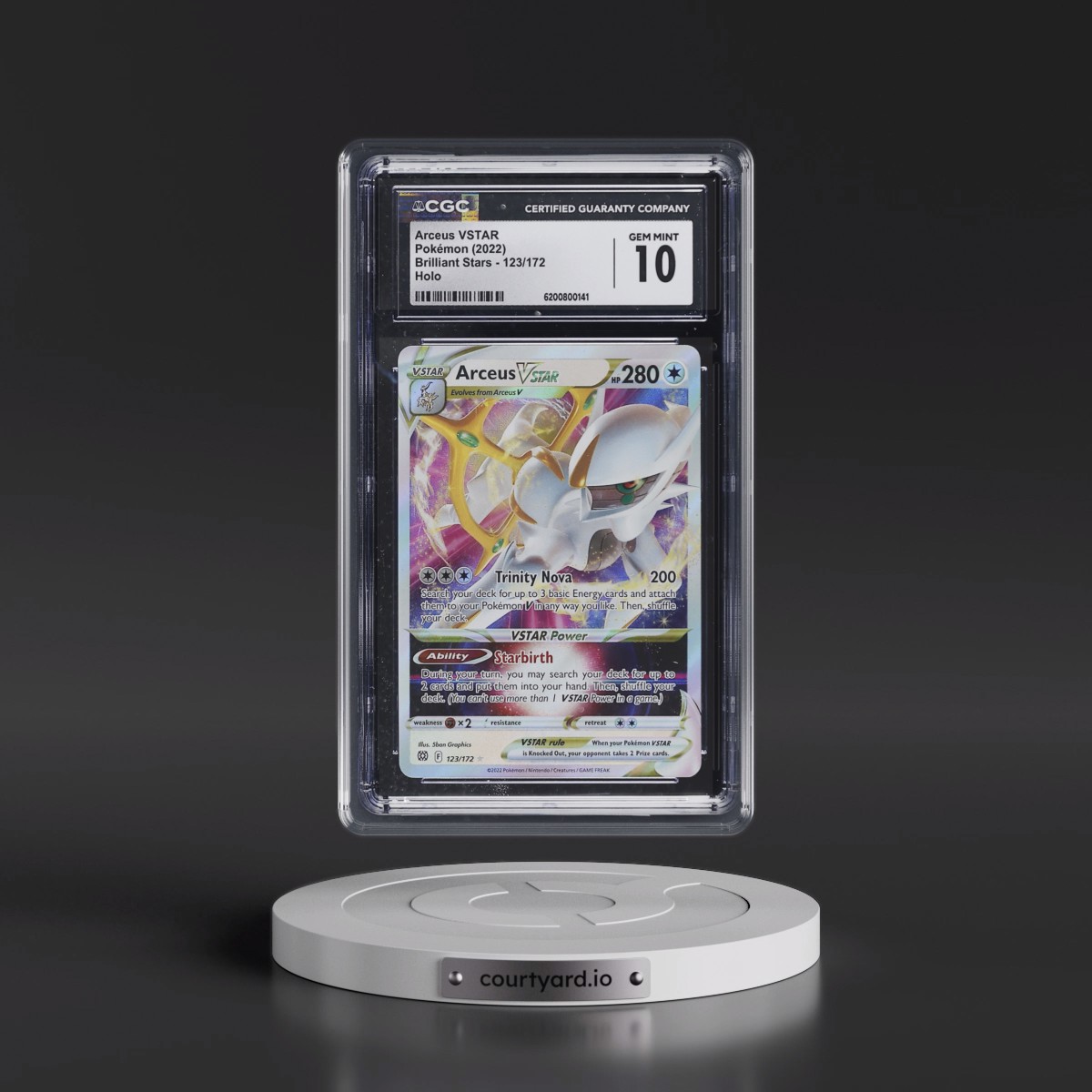 2022 Brilliant Stars #123/172 Arceus VSTAR - Holo (CGC 10 GEM MINT)