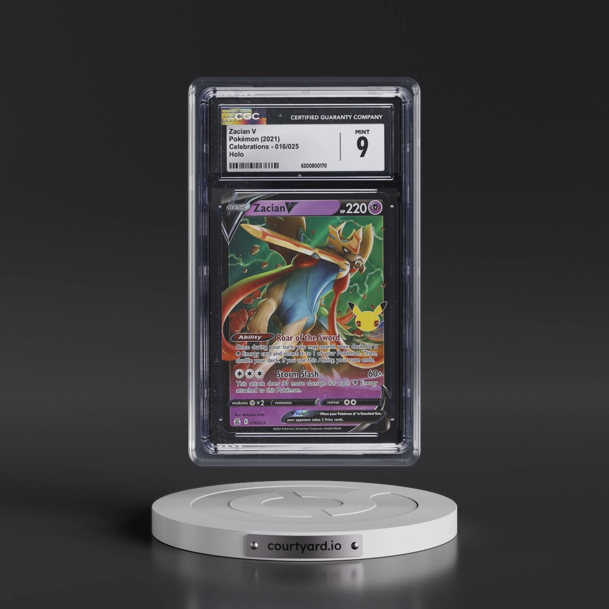 2021 Celebrations Zacian V - Holo #016/025 CGC 9