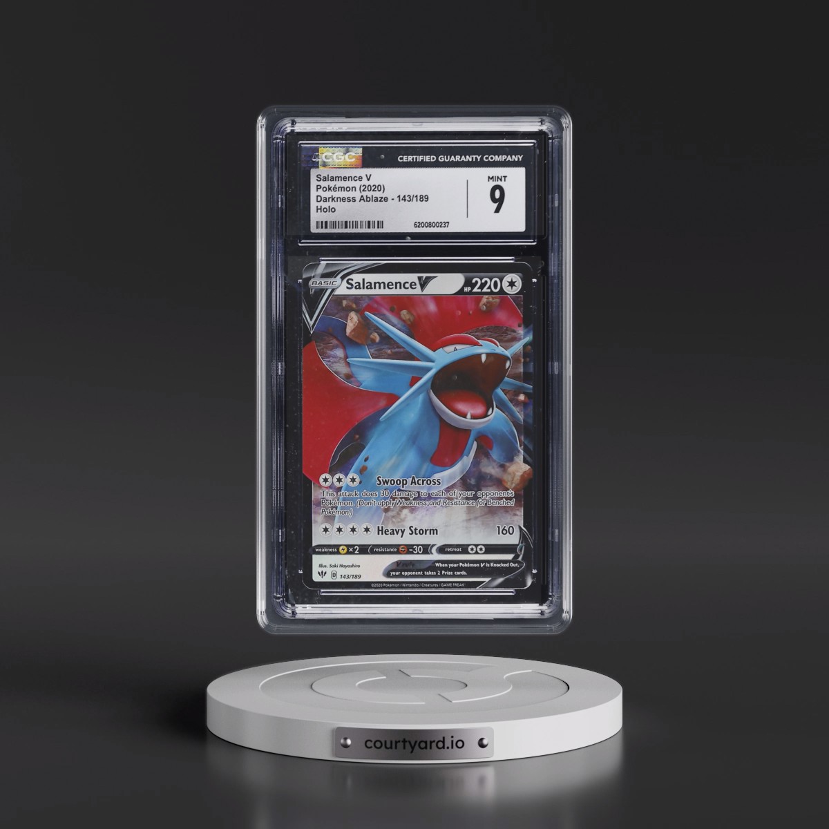2020 Darkness Ablaze #143/189 Salamence V - Holo (CGC 9 MINT)