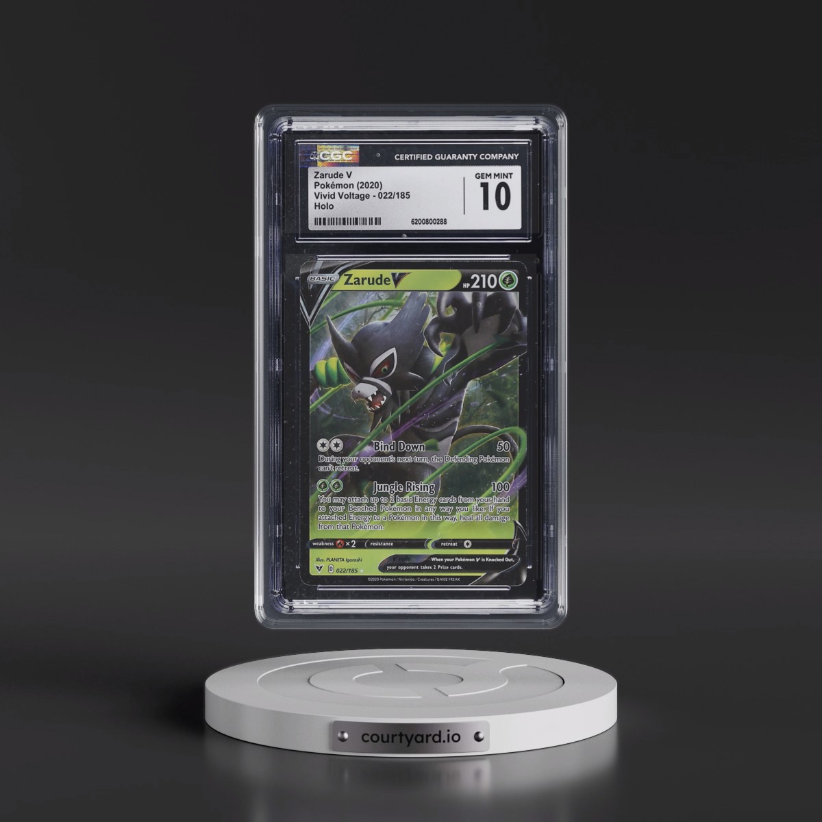 2020 Vivid Voltage Zarude V - Holo #022/185 CGC 10
