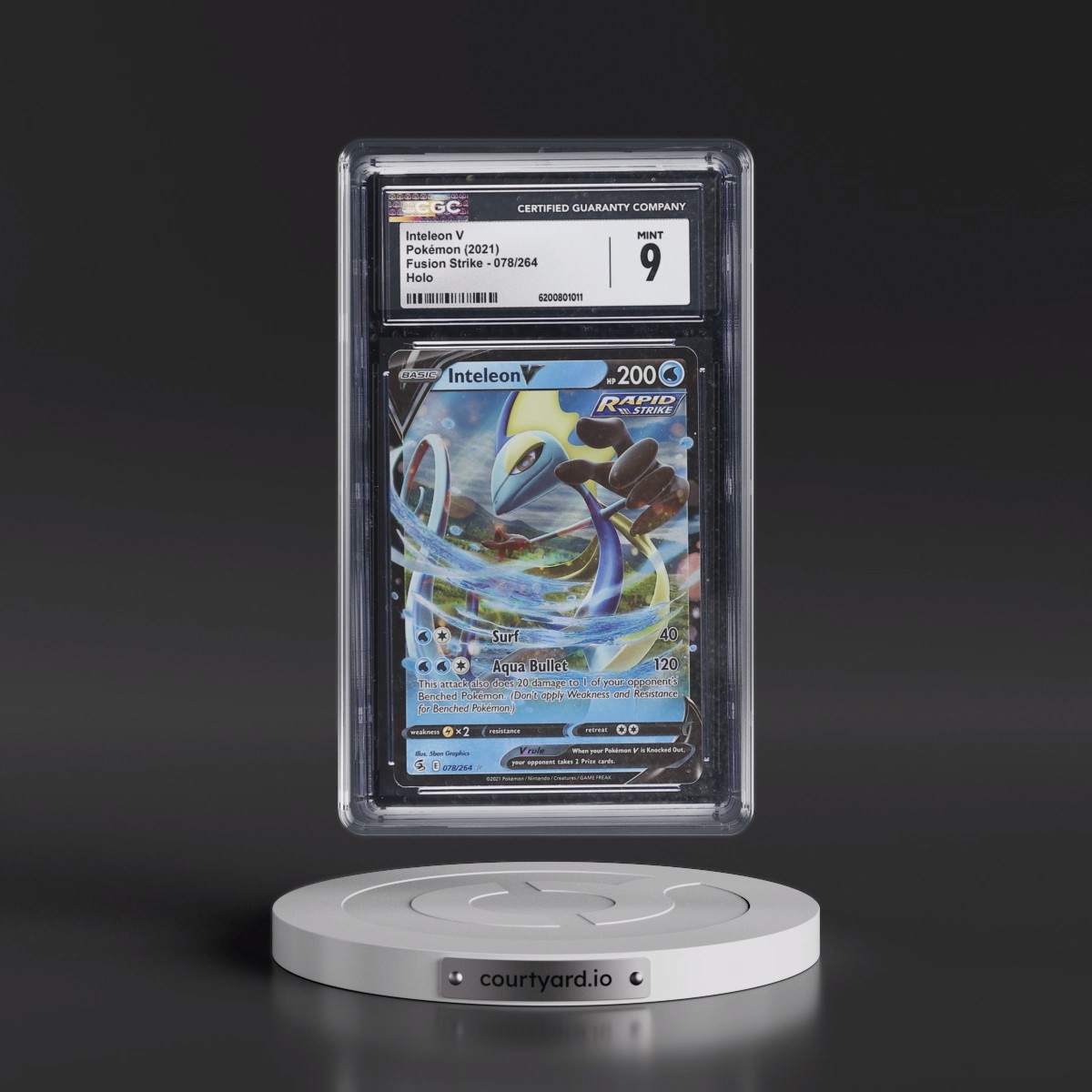 2019 Fusion Strike #078/264 Inteleon V - Holo (CGC 9 MINT)