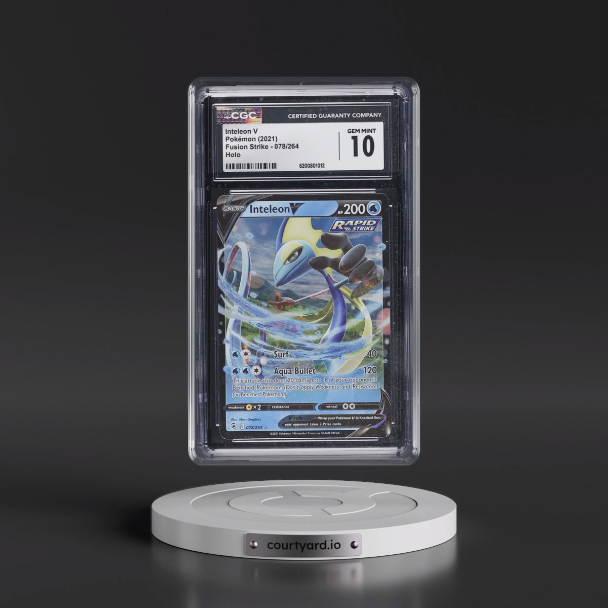 2019 Fusion Strike #078/264 Inteleon V - Holo (CGC 10 GEM MINT)