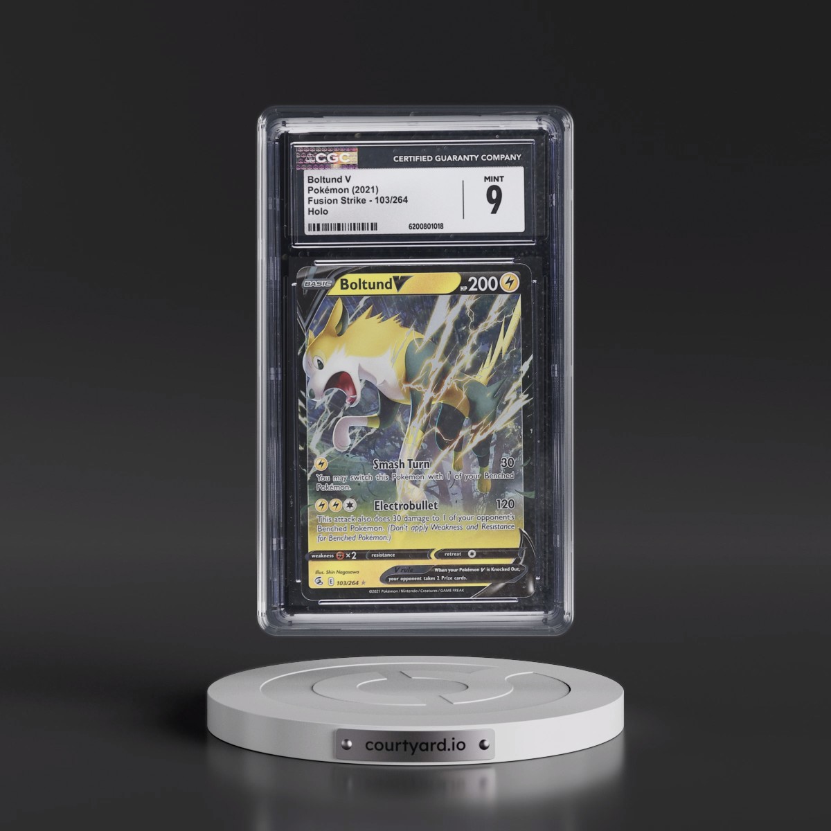 2019 Fusion Strike #103/264 Boltund V - Holo (CGC 9 MINT)