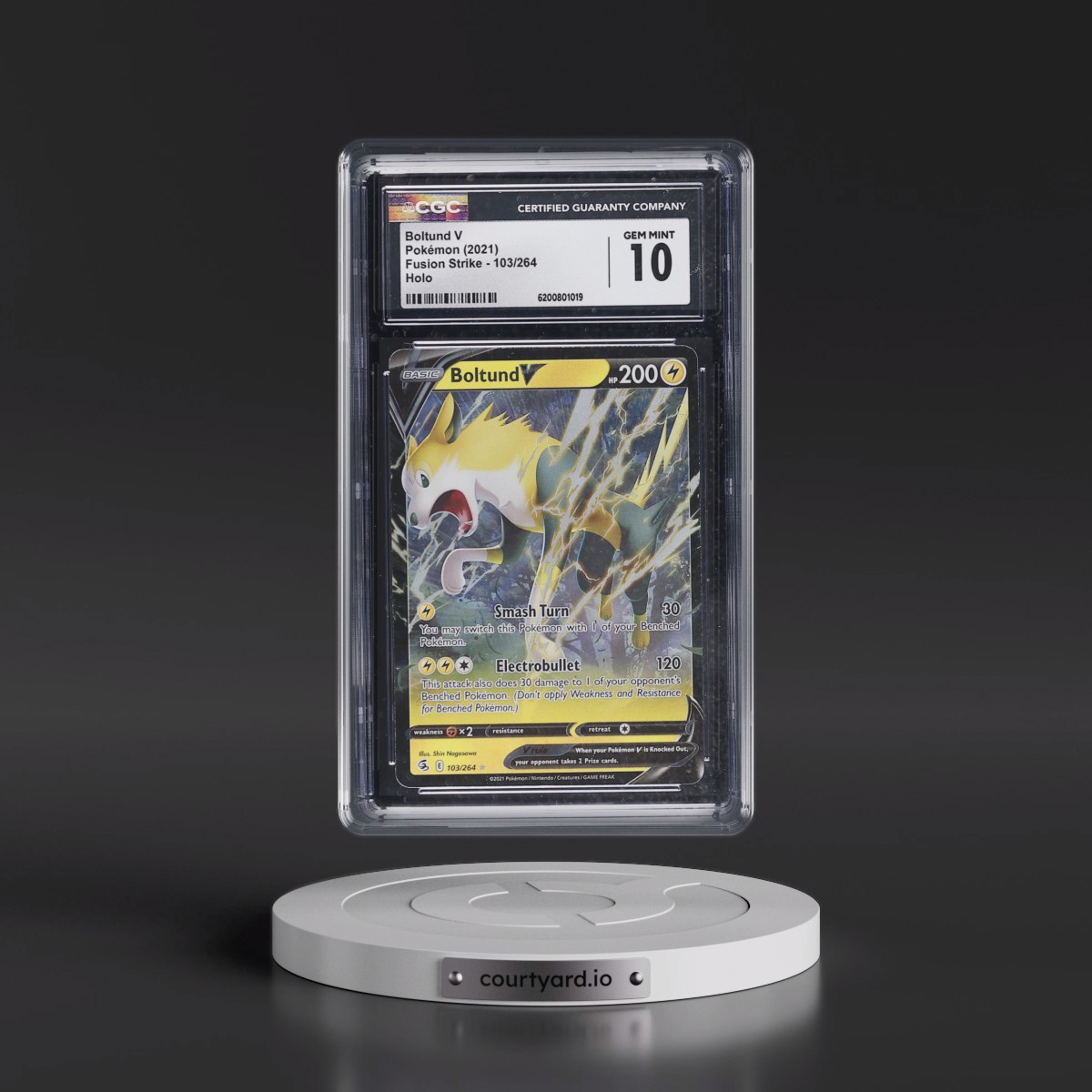 2019 Fusion Strike #103/264 Boltund V - Holo (CGC 10 GEM MINT)