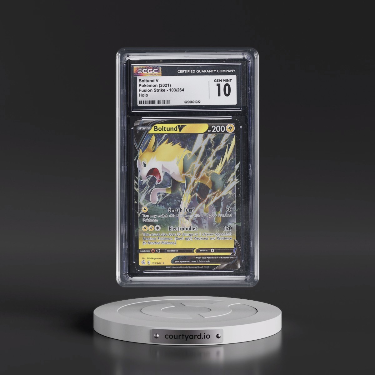 2019 Fusion Strike #103/264 Boltund V - Holo (CGC 10 GEM MINT)