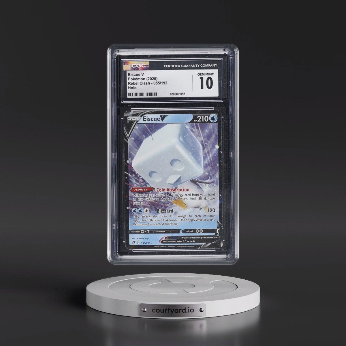 2020 Rebel Clash #055/192 Eiscue V - Holo (CGC 10 GEM MINT)