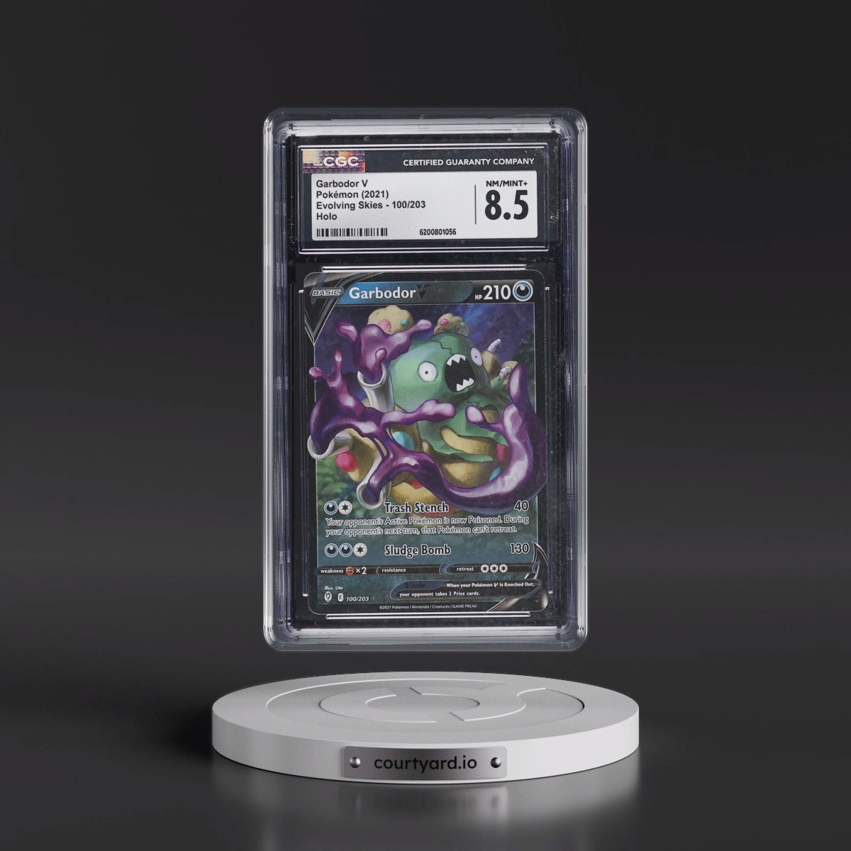 2021 Evolving Skies Garbodor V - Holo #100/203 CGC 8.5