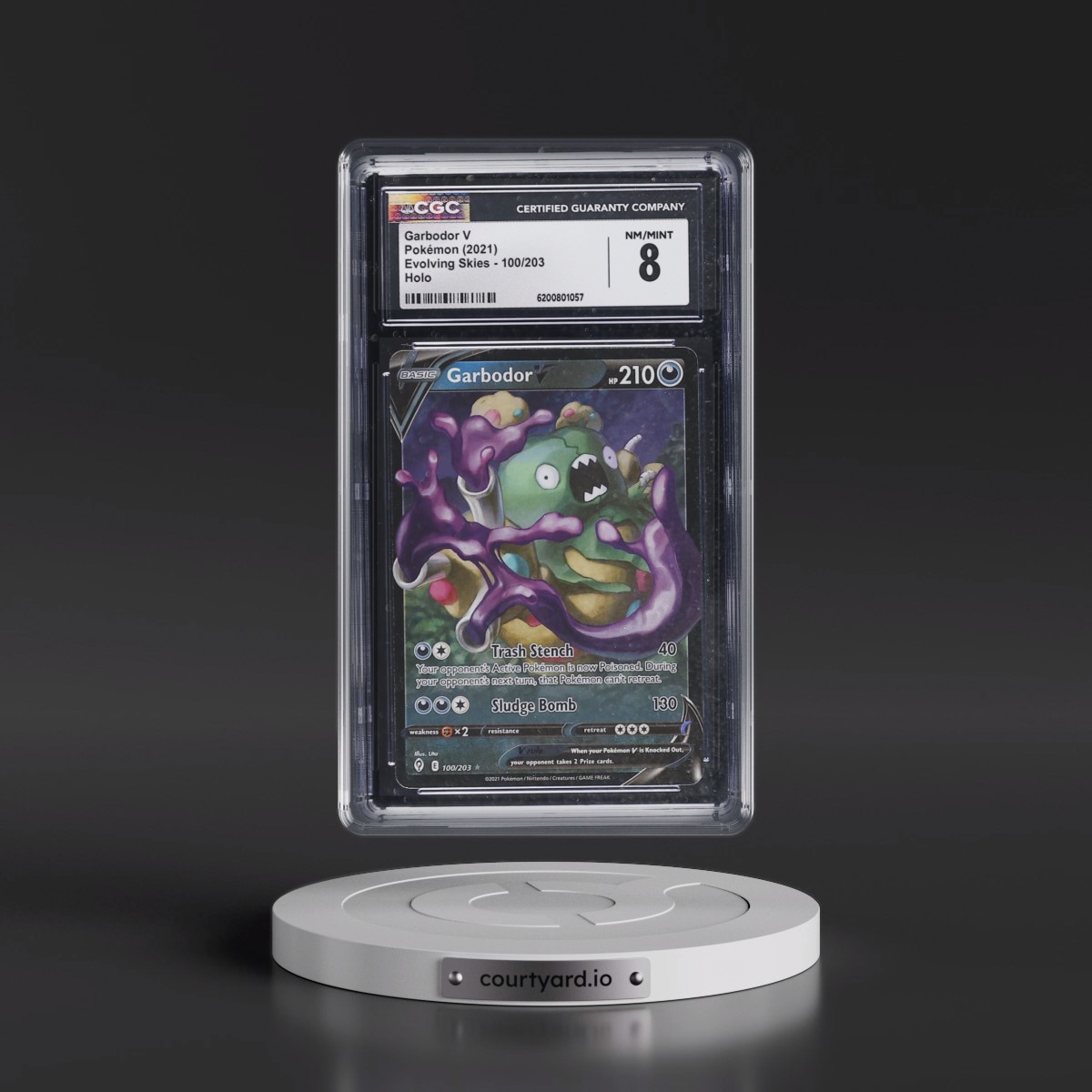 2021 Evolving Skies #100/203 Garbodor V - Holo (CGC 8 NM-MT)
