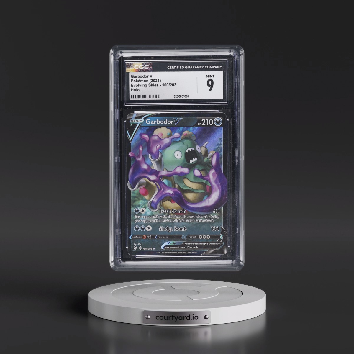2021 Evolving Skies #100/203 Garbodor V - Holo (CGC 9 MINT)