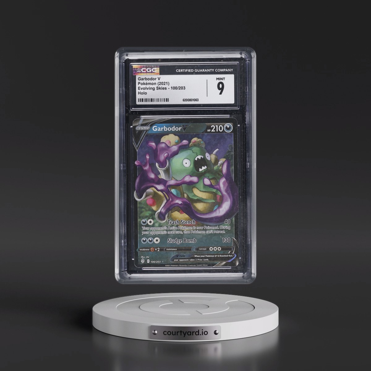 2021 Evolving Skies #100/203 Garbodor V - Holo (CGC 9 MINT)