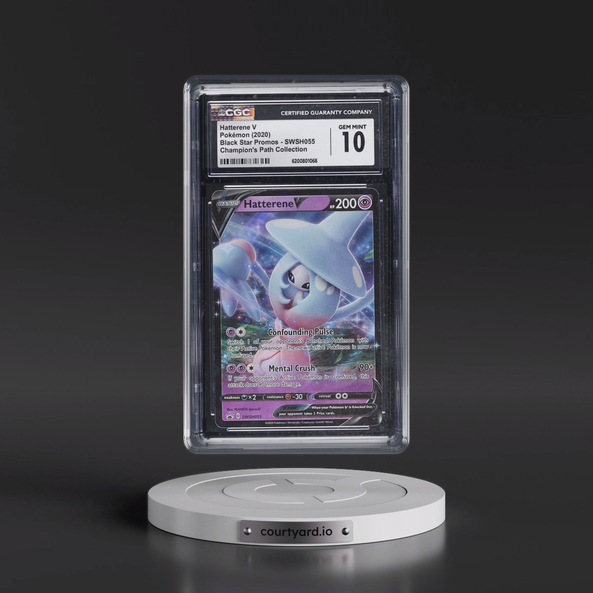 2017 Black Star Promos - Sword & Shield #SWSH055 Hatterene V - Holo Champion's Path Coll. - Hatterene V (CGC 10 GEM MINT)