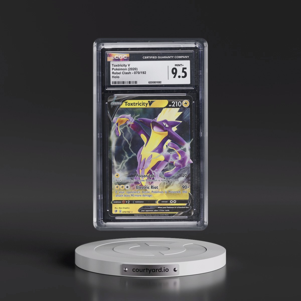 2020 Rebel Clash #070/192 Toxtricity V - Holo (CGC 9.5 MINT+)