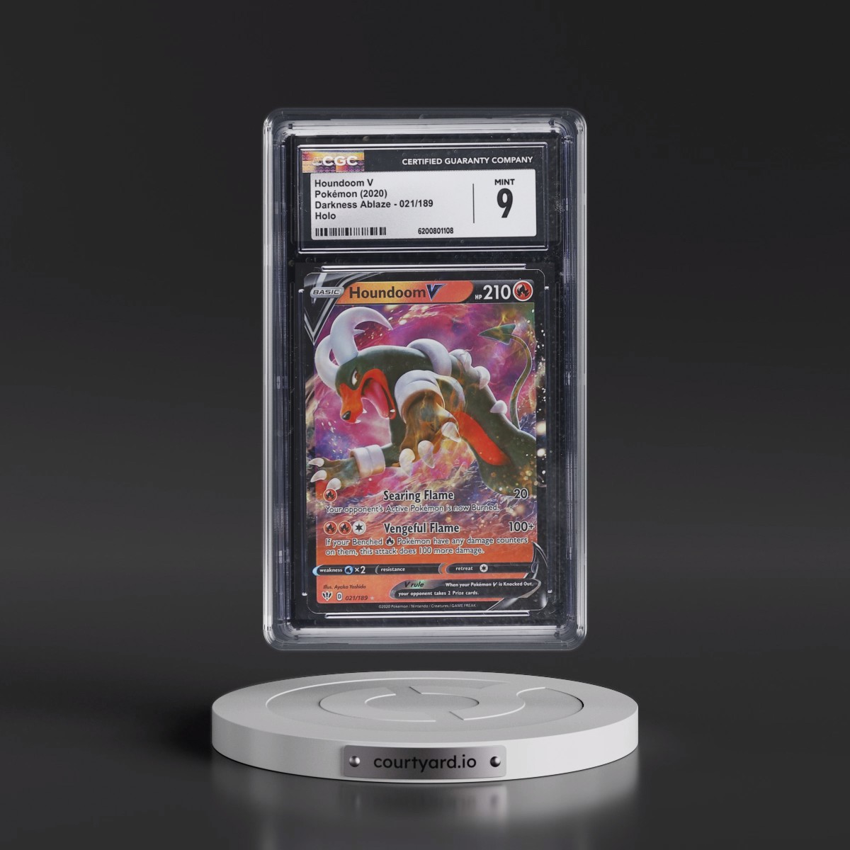2020 Darkness Ablaze #021/189 Houndoom V - Holo (CGC 9 MINT)