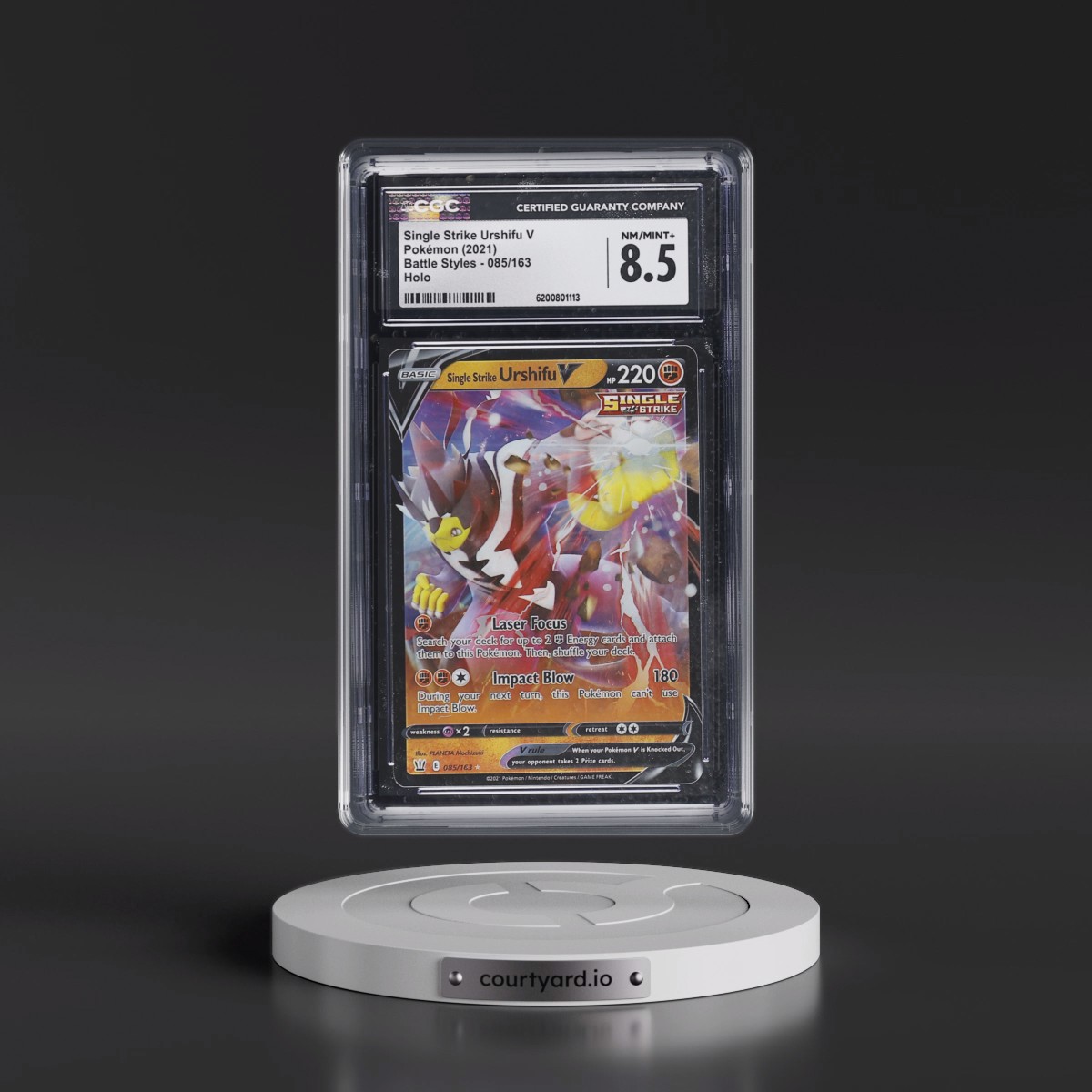 2021 Battle Styles #085/163 Single Strike Urshifu V - Holo (CGC 8.5 NM-MT+)