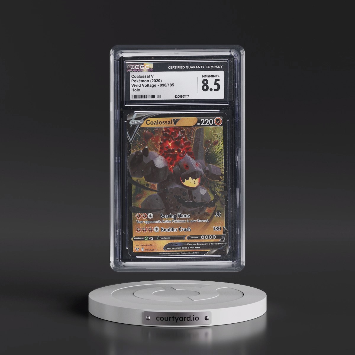 2020 Vivid Voltage #098/185 Coalossal V - Holo (CGC 8.5 NM-MT+)