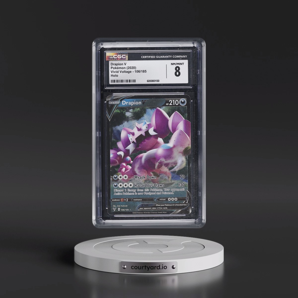 2020 Vivid Voltage #106/185 Drapion V - Holo (CGC 8 NM-MT)