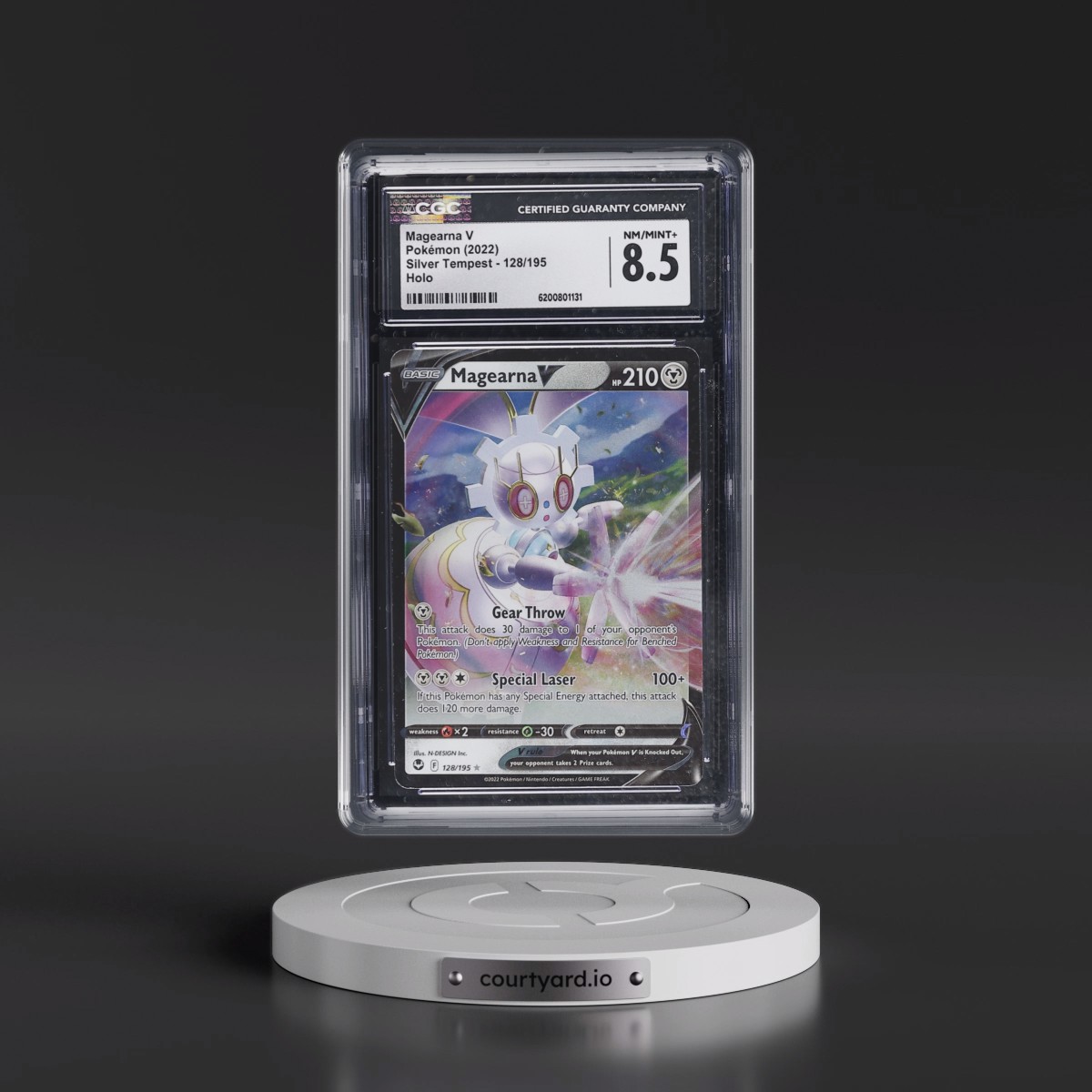 2022 Silver Tempest #128/195 Magearna V - Holo (CGC 8.5 NM-MT+)