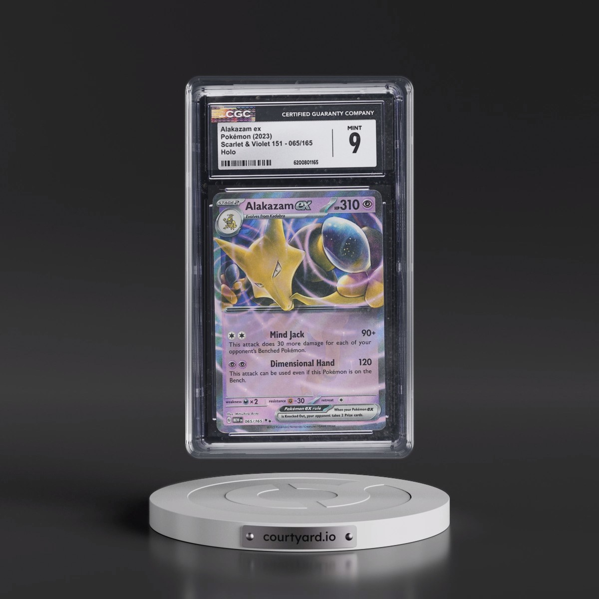 2023 Scarlet & Violet 151 - MEW EN #065/165 Alakazam ex - Holo (CGC 9 MINT)