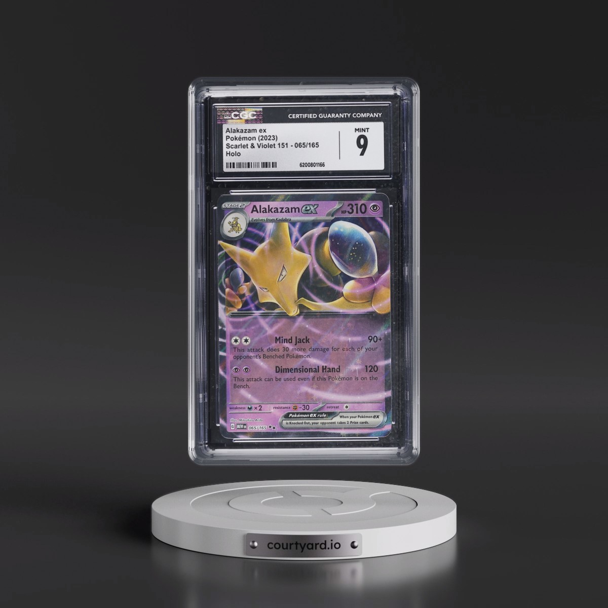 2023 Scarlet & Violet 151 - MEW EN #065/165 Alakazam ex - Holo (CGC 9 MINT)