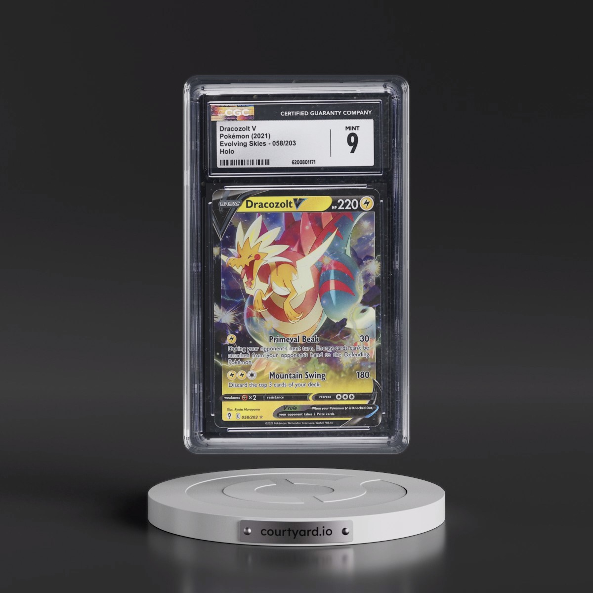 2021 Evolving Skies #058/203 Dracozolt V - Holo (CGC 9 MINT)