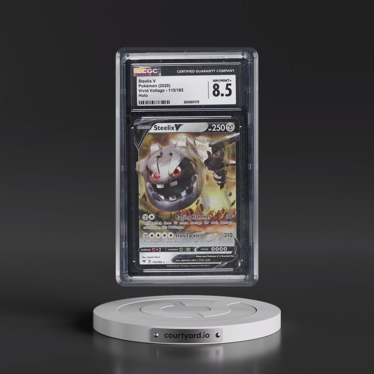 2020 Vivid Voltage #115/185 Steelix V - Holo (CGC 8.5 NM-MT+)