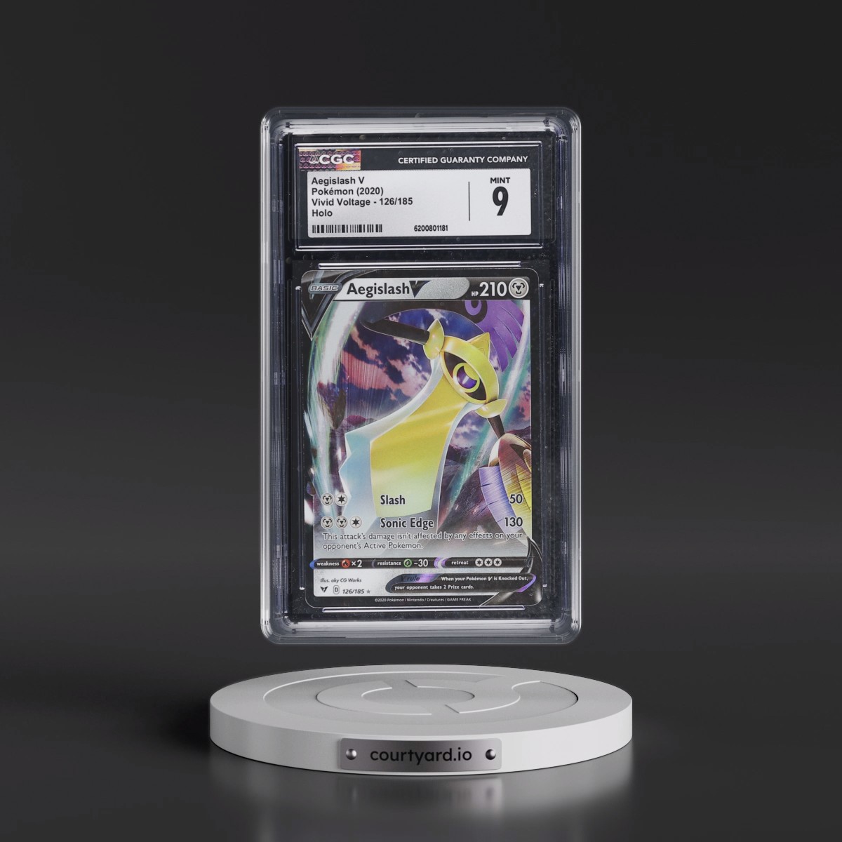 2020 Vivid Voltage #126/185 Aegislash V - Holo (CGC 9 MINT)