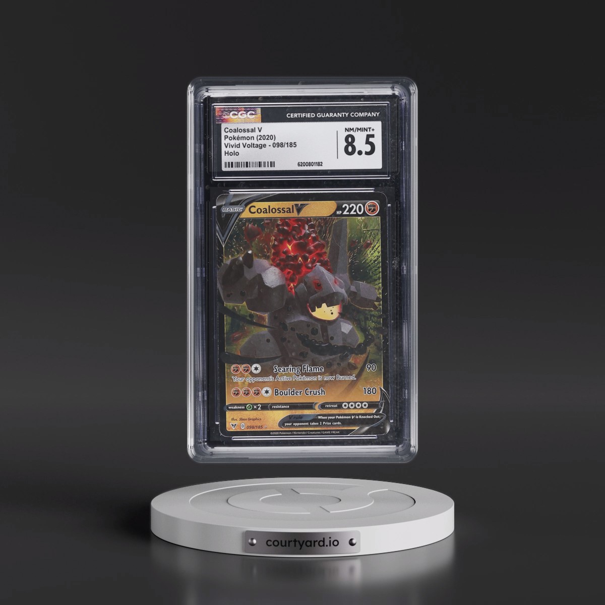 2020 Vivid Voltage #098/185 Coalossal V - Holo (CGC 8.5 NM-MT+)
