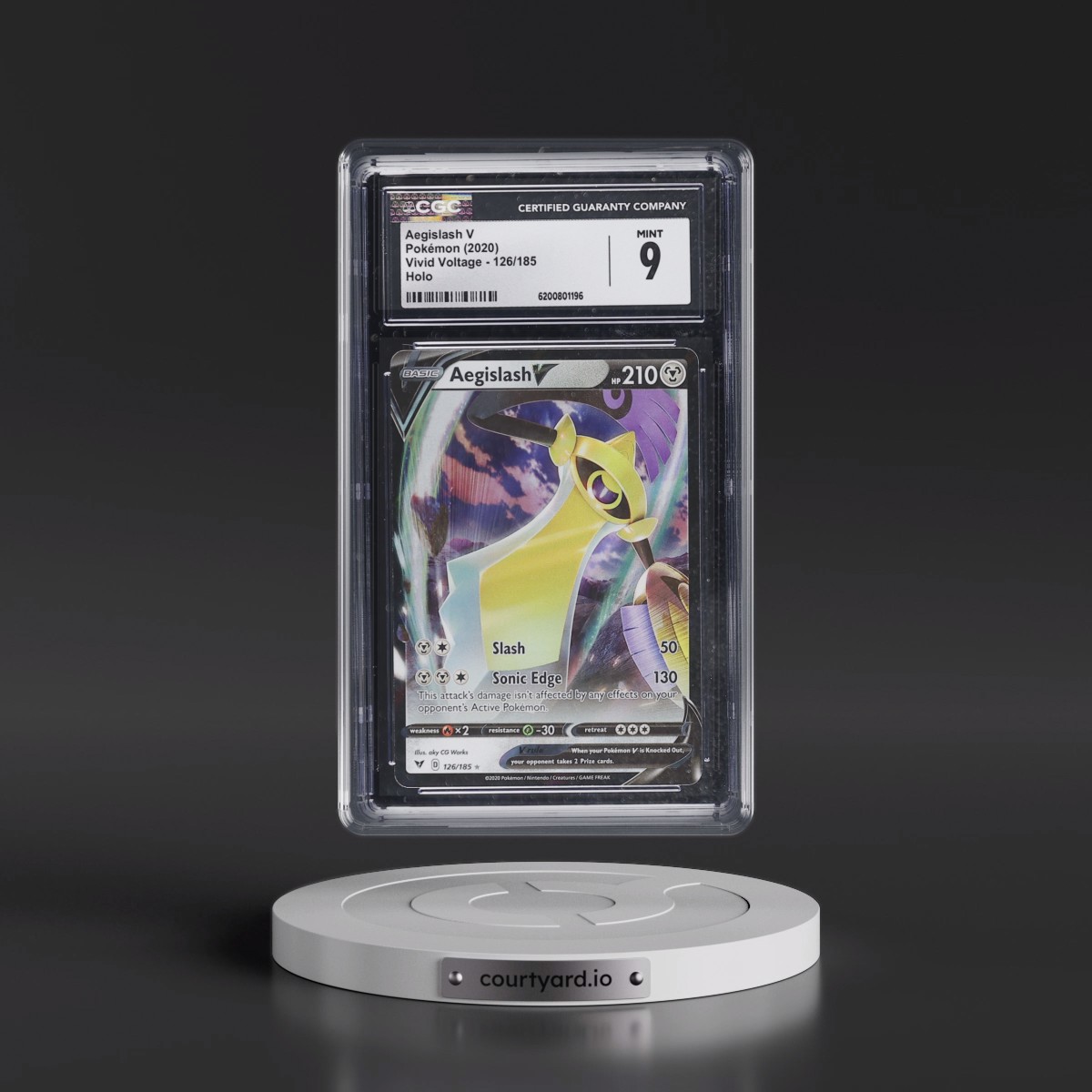 2020 Vivid Voltage #126/185 Aegislash V - Holo (CGC 9 MINT)