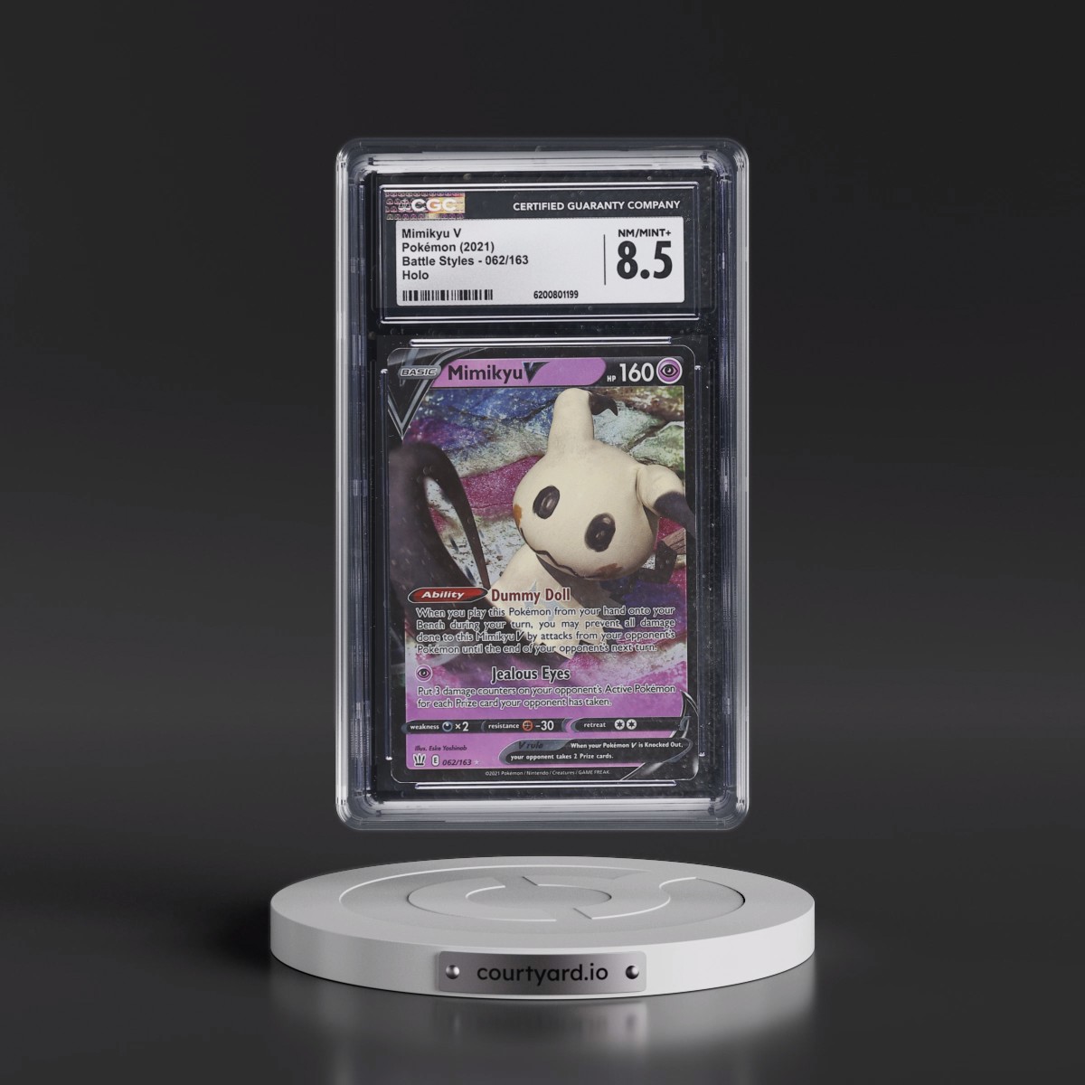 2021 Battle Styles Mimikyu V - Holo #062/163 CGC 8.5