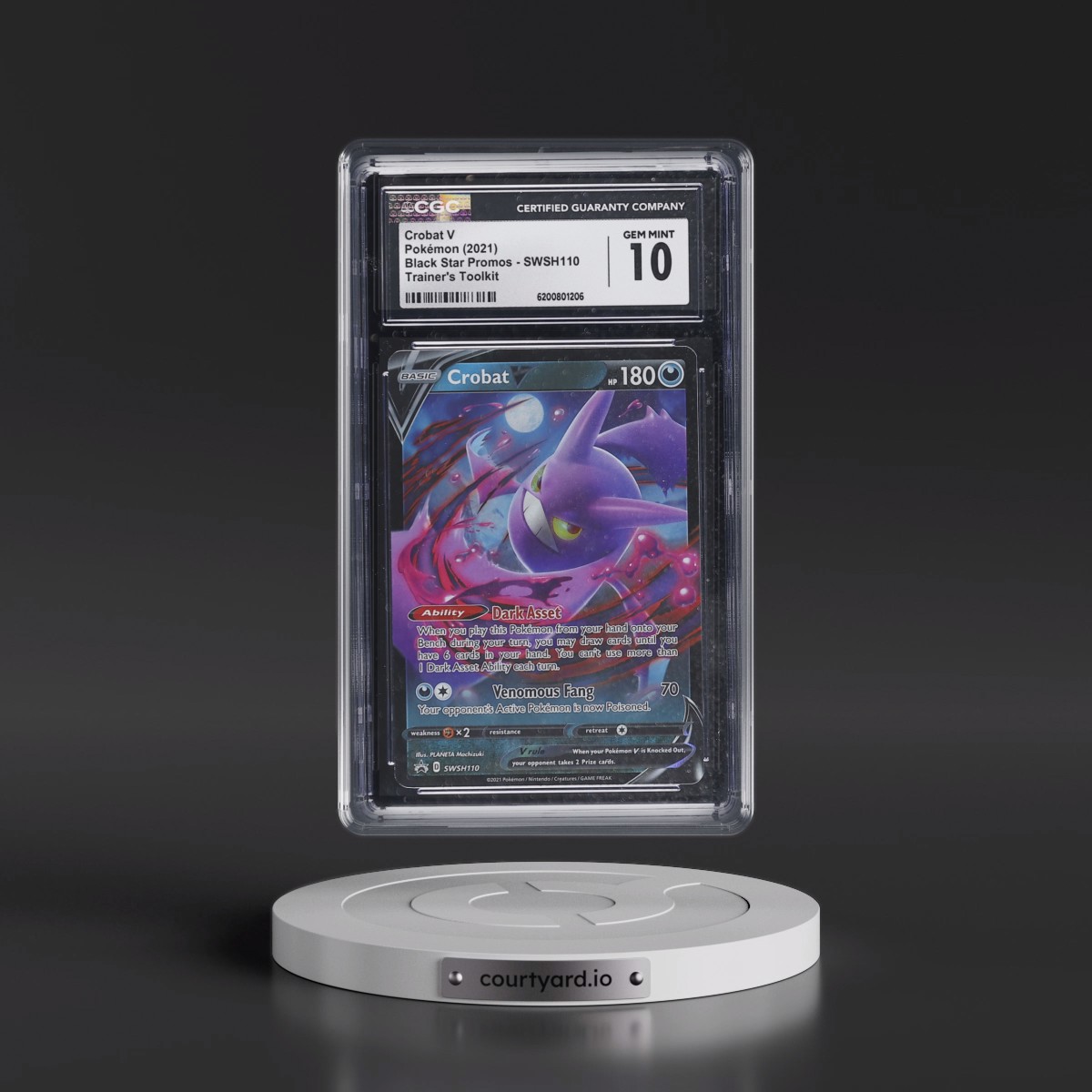 2017 Black Star Promos - Sword & Shield #SWSH110 Crobat V - Trainer's Toolkit (Holo) (CGC 10 GEM MINT)
