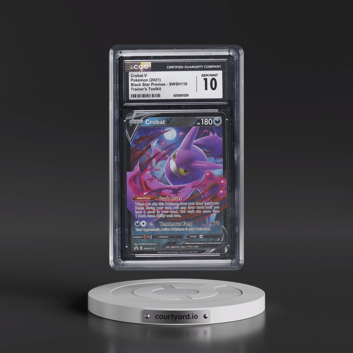 2017 Black Star Promos - Sword & Shield #SWSH110 Crobat V - Trainer's Toolkit (Holo) (CGC 10 GEM MINT)