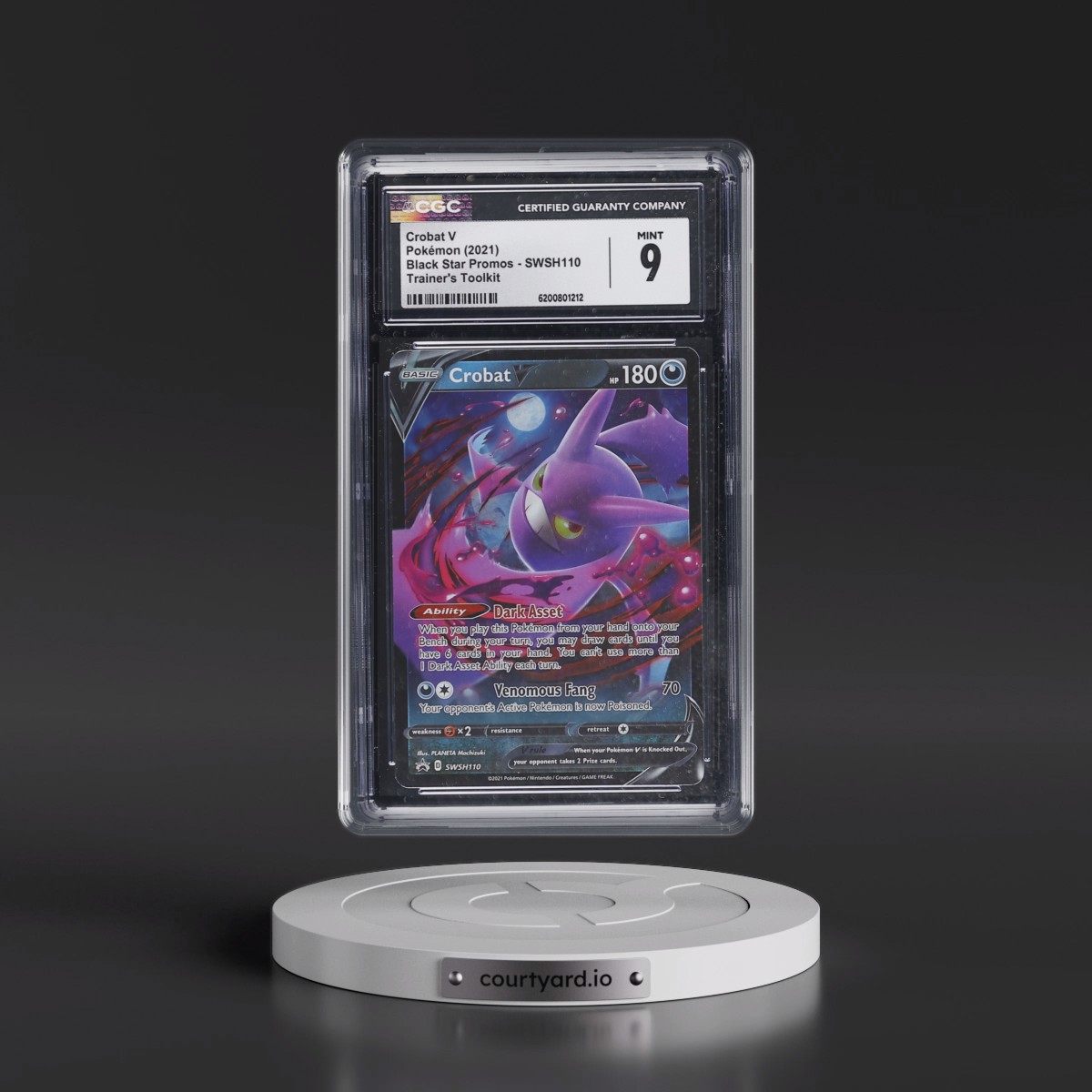 2017 Black Star Promos - Sword & Shield #SWSH110 Crobat V - Trainer's Toolkit (Holo) (CGC 9 MINT)