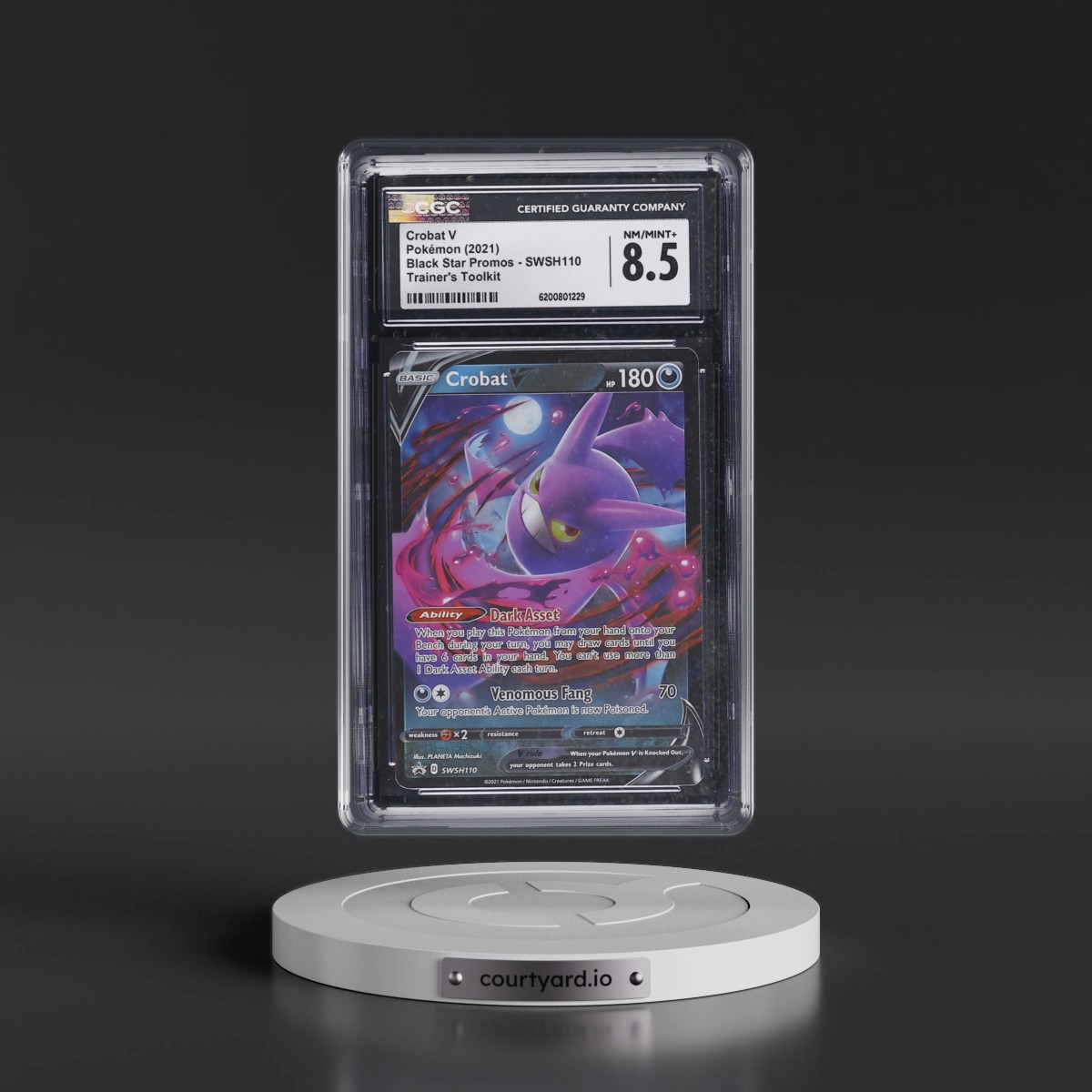 2017 Black Star Promos - Sword & Shield #SWSH110 Crobat V - Trainer's Toolkit (Holo) (CGC 8.5 NM-MT+)