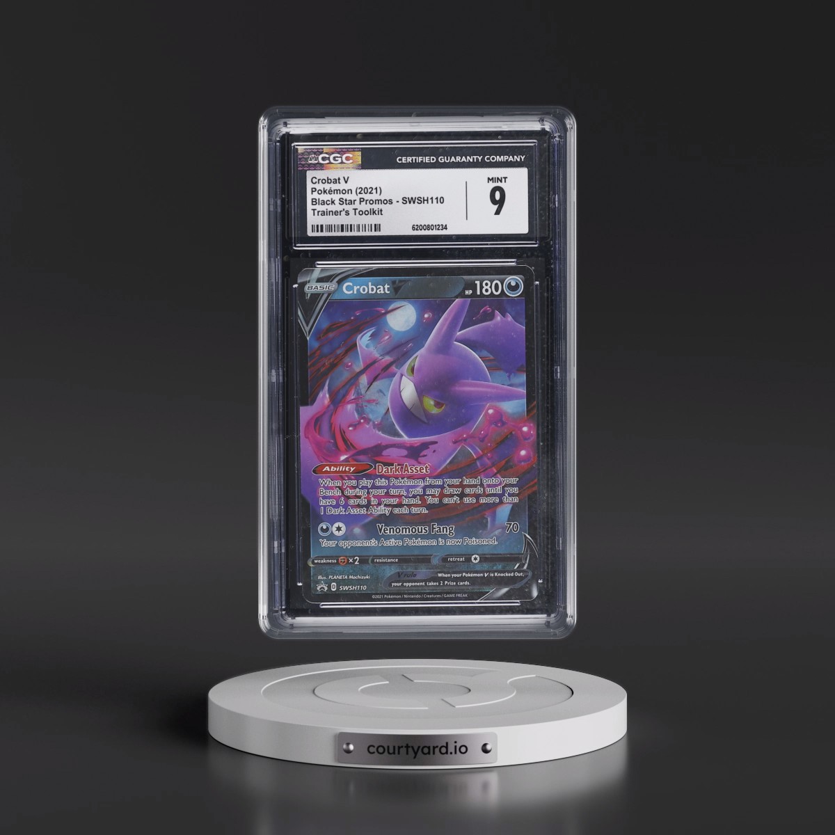 2017 Black Star Promos - Sword & Shield #SWSH110 Crobat V - Trainer's Toolkit (Holo) (CGC 9 MINT)