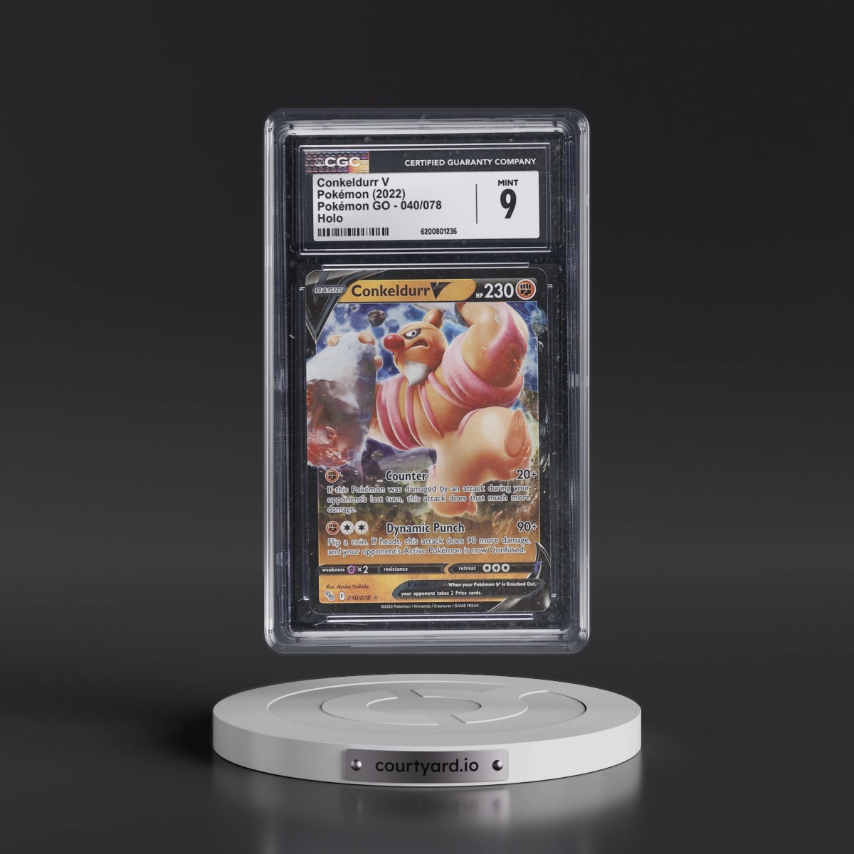 2022 Pokémon GO #040/078 Conkeldurr V - Holo (CGC 9 MINT)