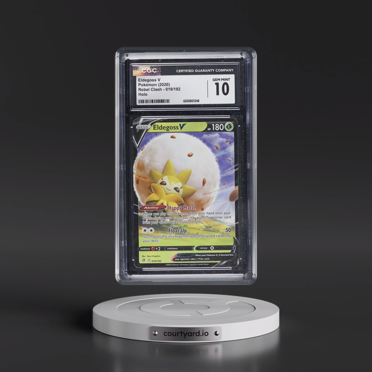 2020 Rebel Clash #019/192 Eldegoss V - Holo (CGC 10 GEM MINT)