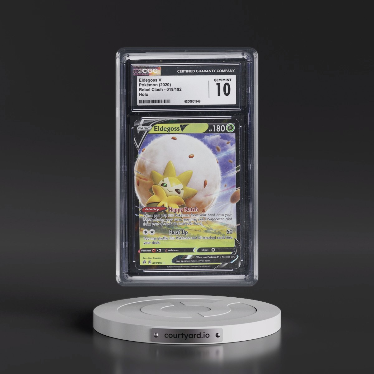 2020 Rebel Clash #019/192 Eldegoss V - Holo (CGC 10 GEM MINT)