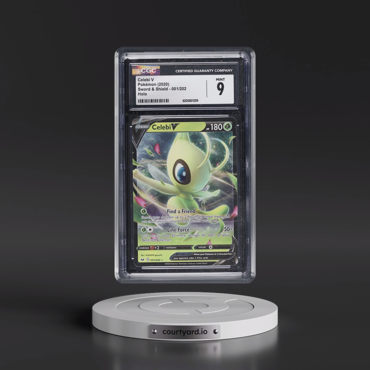 2020 Sword & Shield #001/202 Celebi V - Holo (CGC 9 MINT)