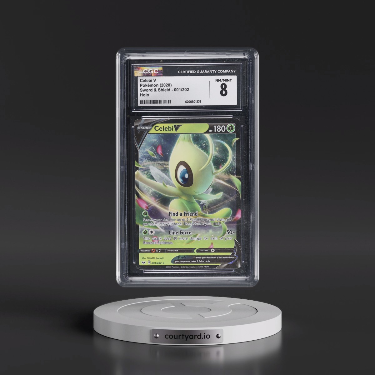 2020 Sword & Shield #001/202 Celebi V - Holo (CGC 8 NM-MT)
