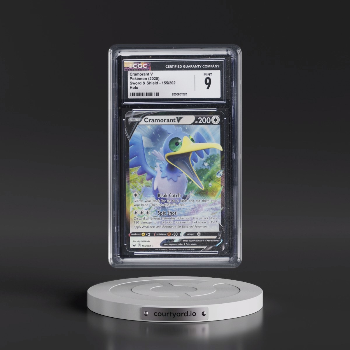 2020 Sword & Shield #155/202 Cramorant V - Holo (CGC 9 MINT)