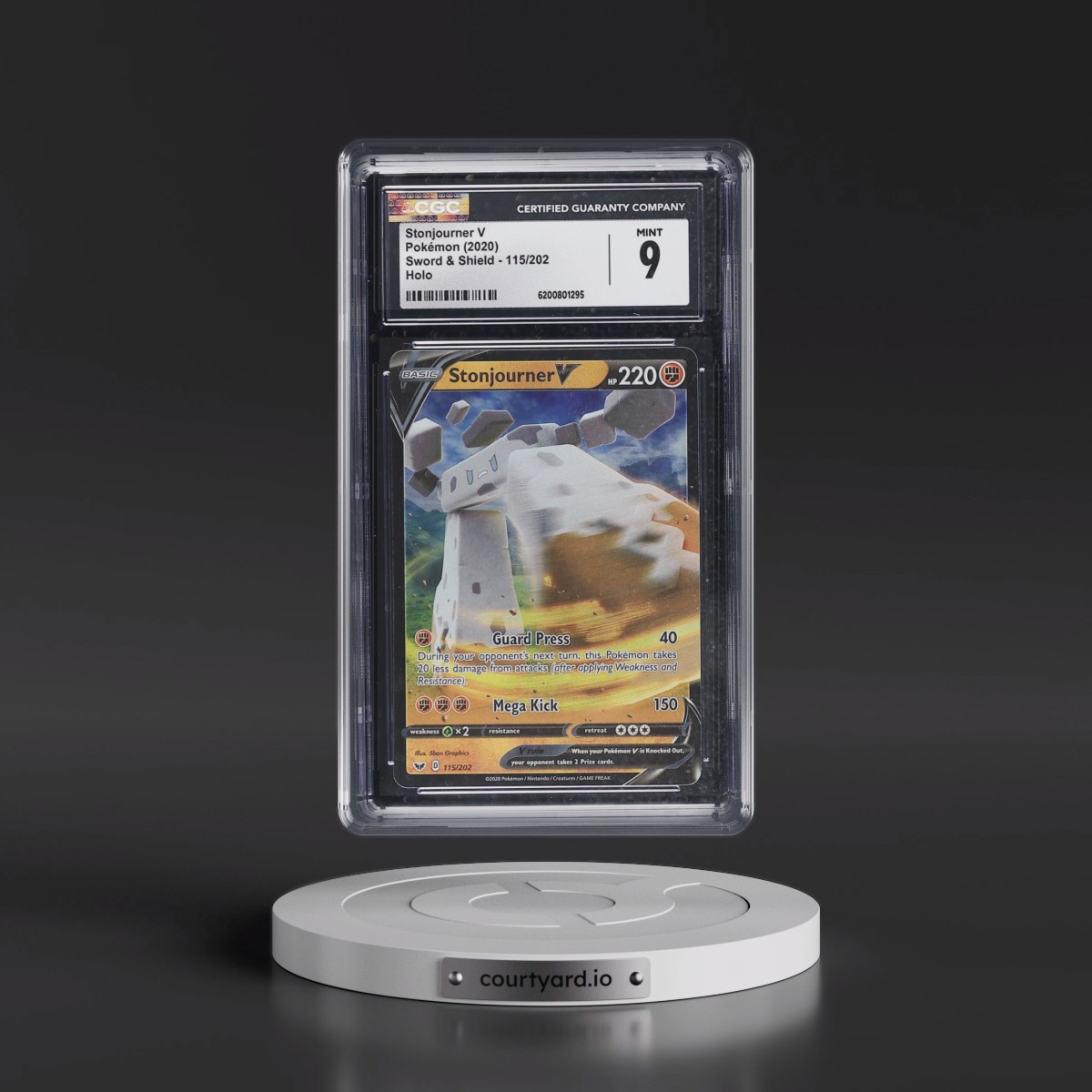 2020 Sword & Shield #115/202 Stonjourner V - Holo (CGC 9 MINT)