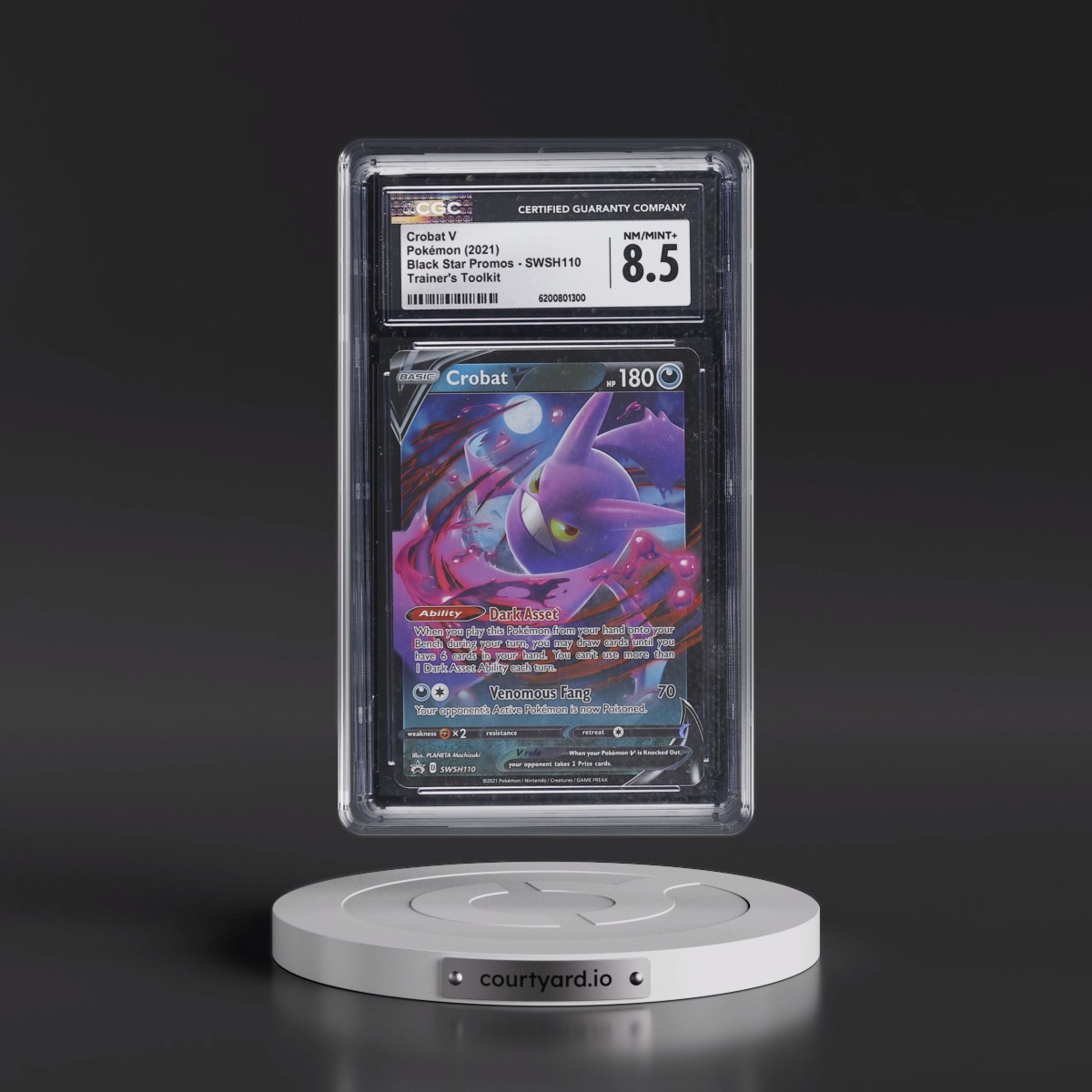 2017 Black Star Promos - Sword & Shield #SWSH110 Crobat V - Trainer's Toolkit (Holo) (CGC 8.5 NM-MT+)