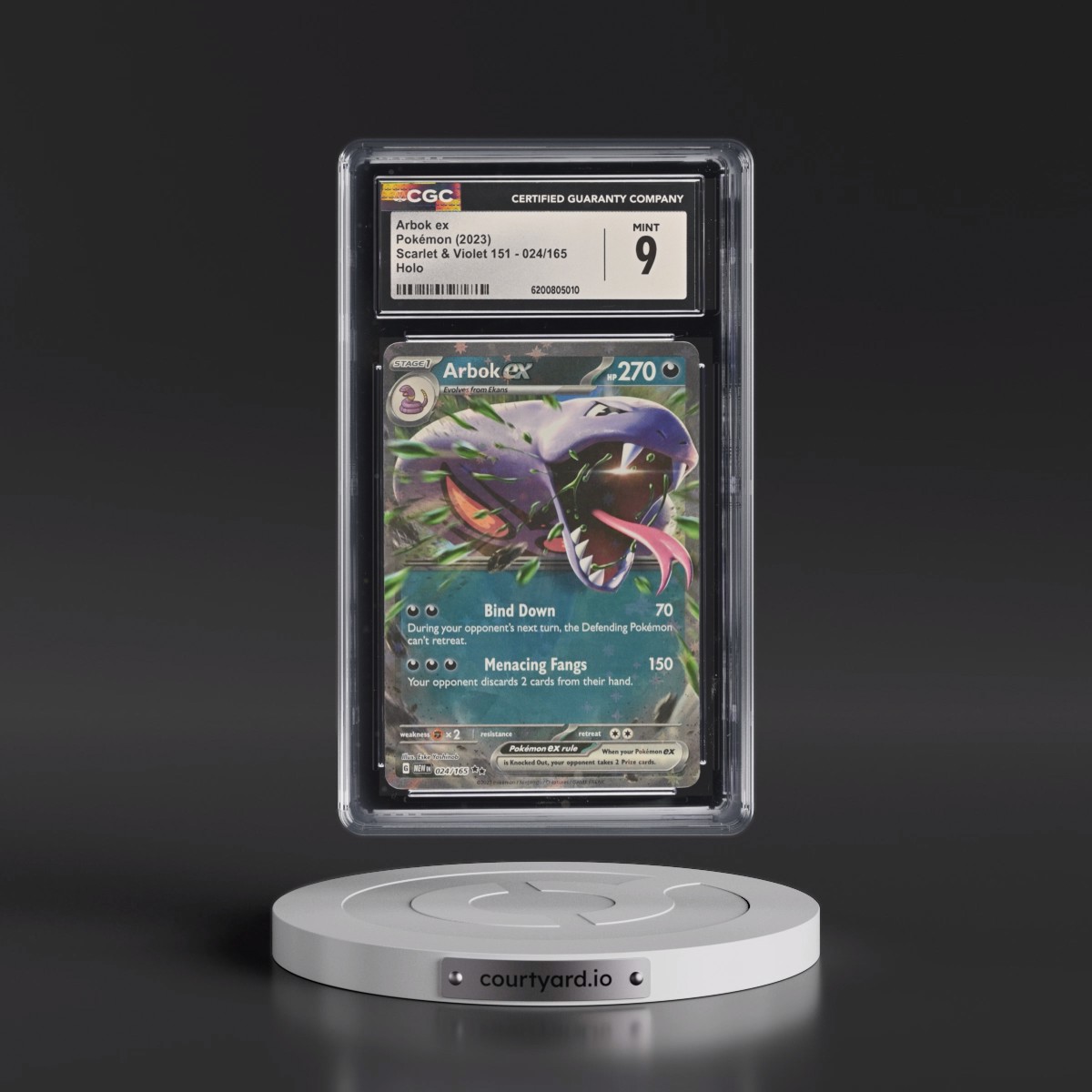 2023 Scarlet & Violet 151 - MEW EN #024/165 Arbok ex - Holo (CGC 9 MINT)