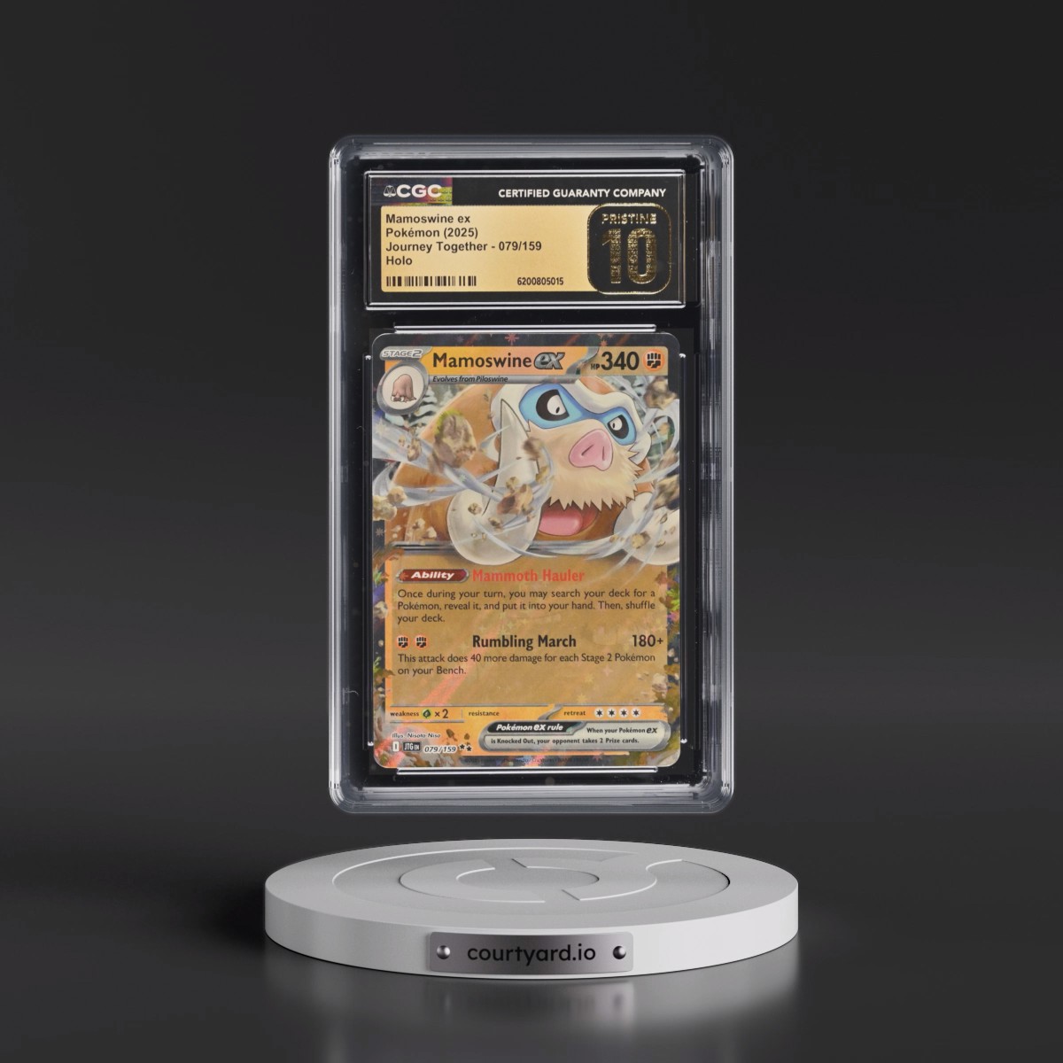 2024 Journey Together - JTG EN #079/159 Mamoswine ex - Holo (CGC 10 PRISTINE)