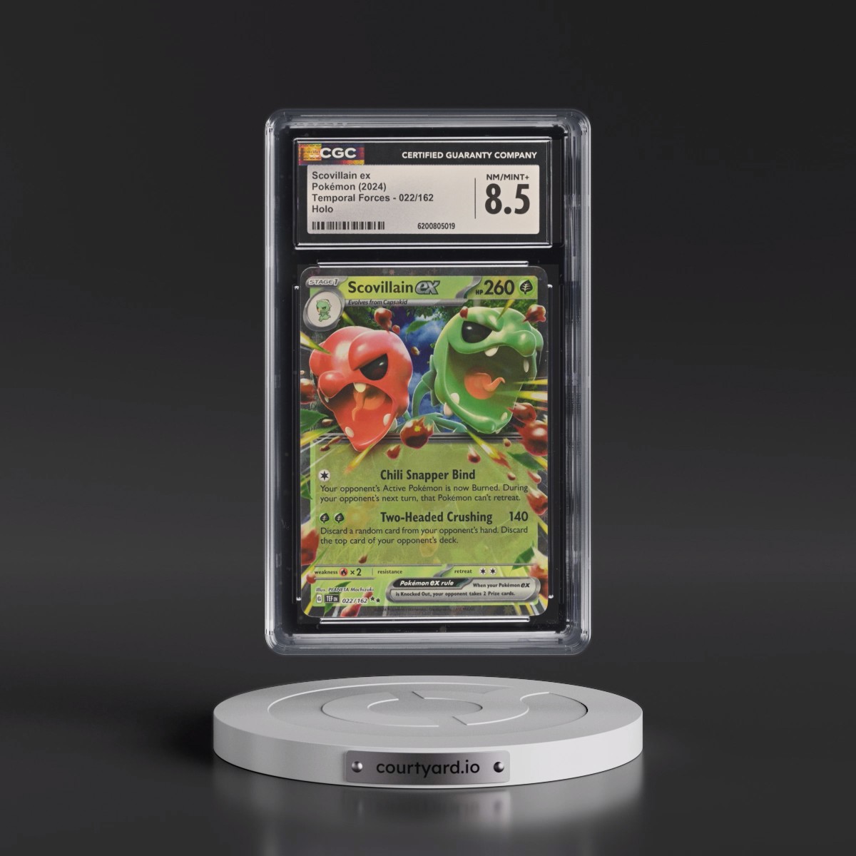 2023 Temporal Forces - TEF EN #022/162 Scovillain ex - Holo (CGC 8.5 NM-MT+)