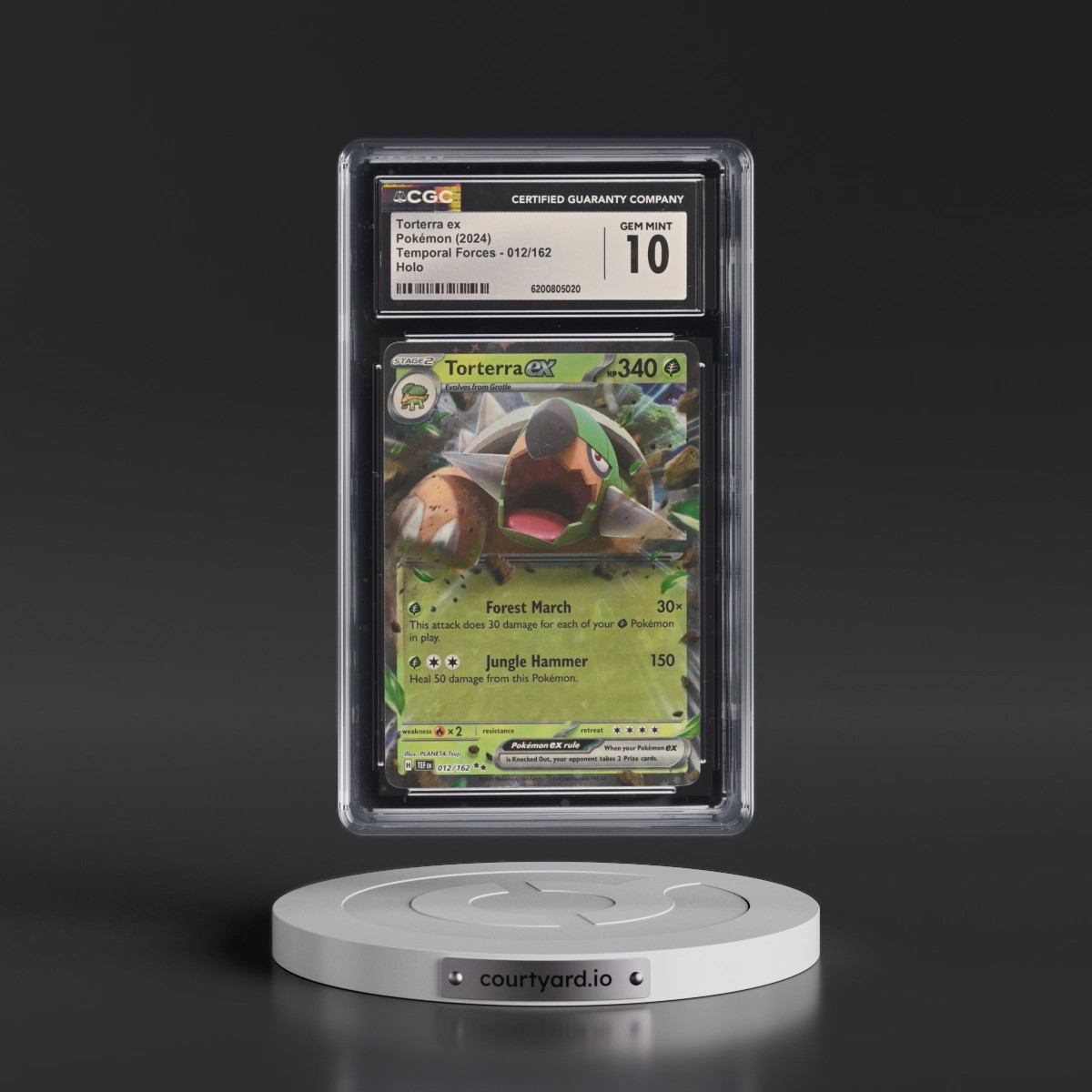 2023 Temporal Forces - TEF EN #012/162 Torterra ex - Holo (CGC 10 GEM MINT)