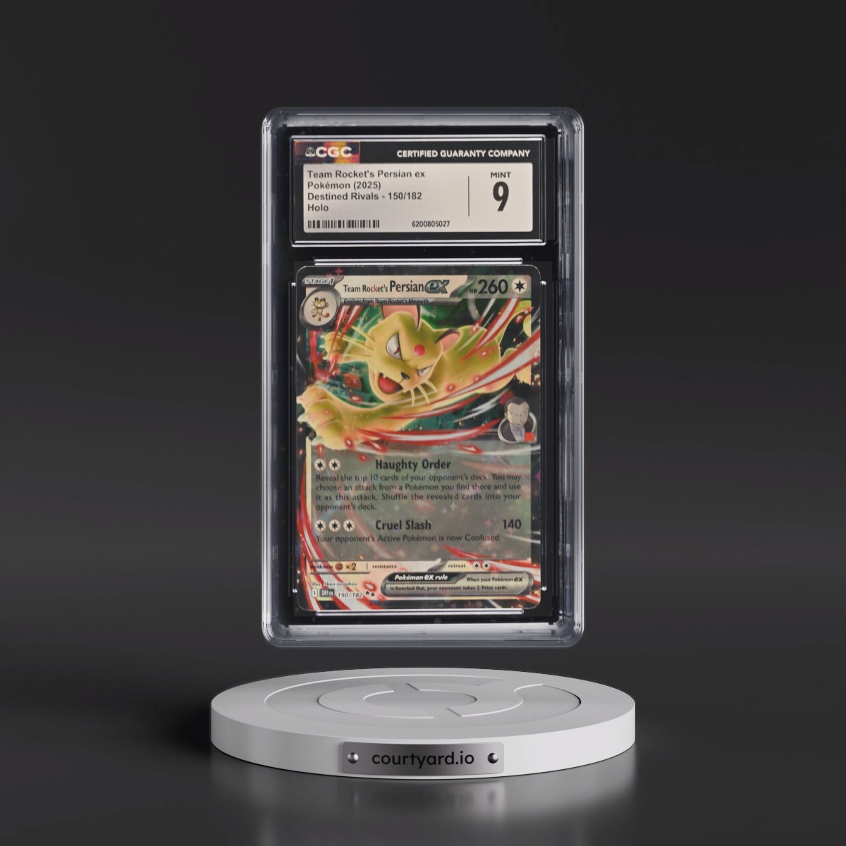 2025 Destined Rivals - DRI EN #150/182 Team Rocket's Persian ex - Holo (CGC 9 MINT)