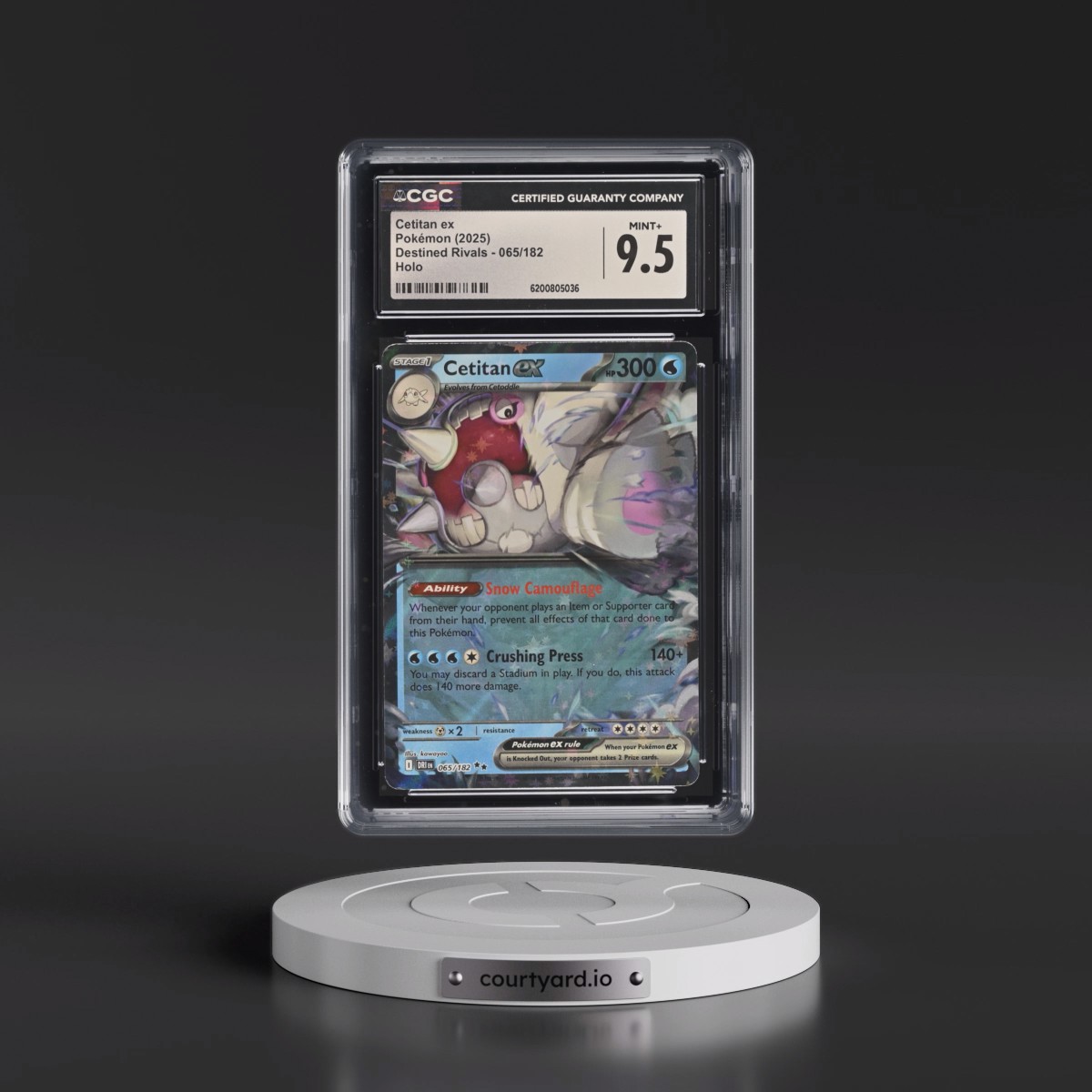 2025 Destined Rivals - DRI EN #065/182 Cetitan ex - Holo (CGC 9.5 MINT+)